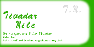 tivadar mile business card